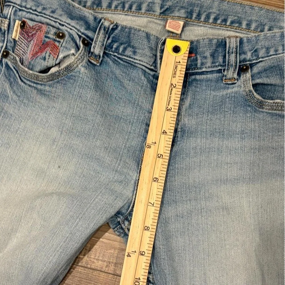 Vintage Y2K HCO Hollister Flare jeans rainbow color accent size 9